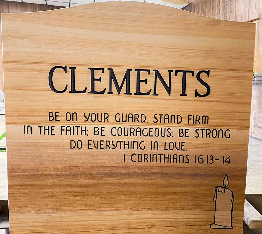 Clements Headstone Back