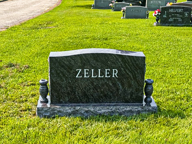 Zeller Headstone Back